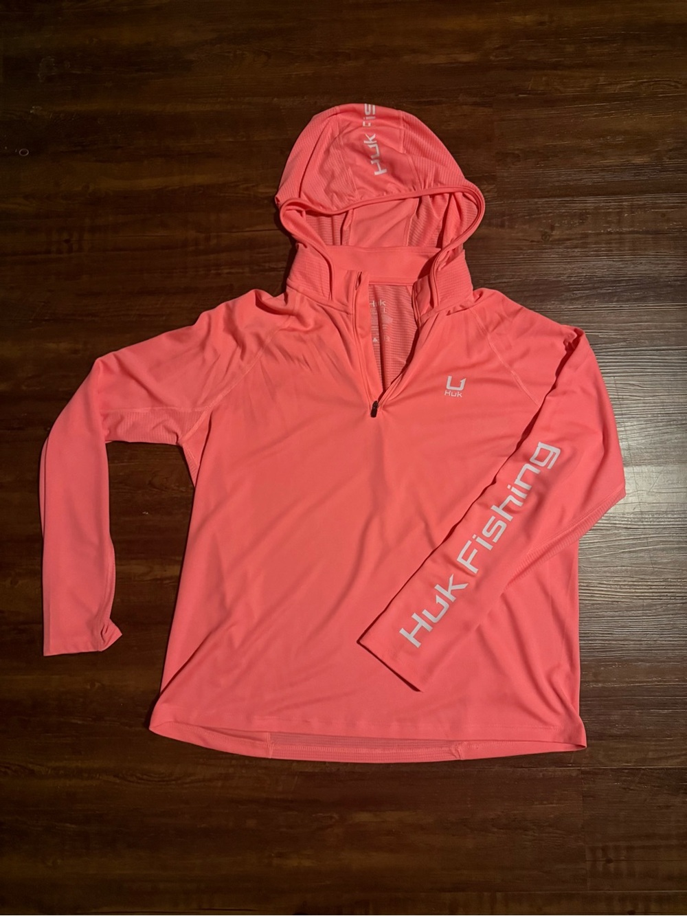 Huk Women’s Hooded Swim Coverup - Coral